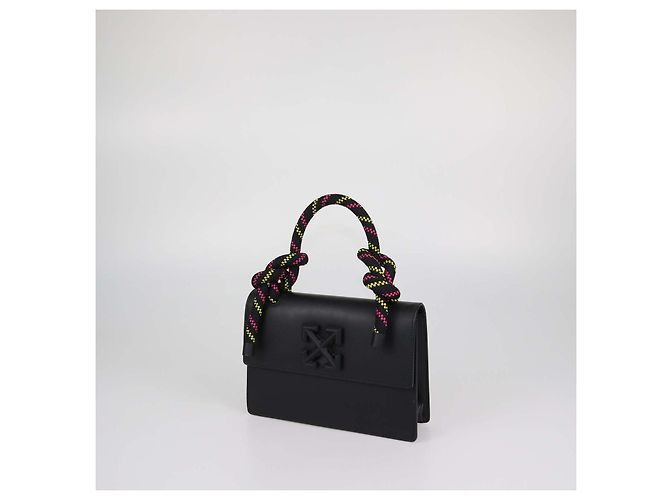 Off White Borsa a mano Off-White Gummy Jitney 1.4 in pelle nera Nero - vista 2
