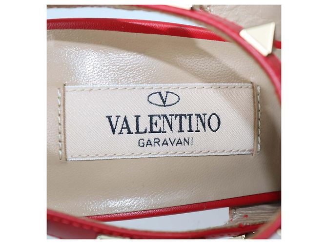 Décolleté Valentino Rockstud Caged in pelle rossa Rosso - vista 6