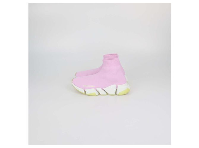Sneakers Balenciaga Pink Knit Speed Trainer Rosa - vista 4