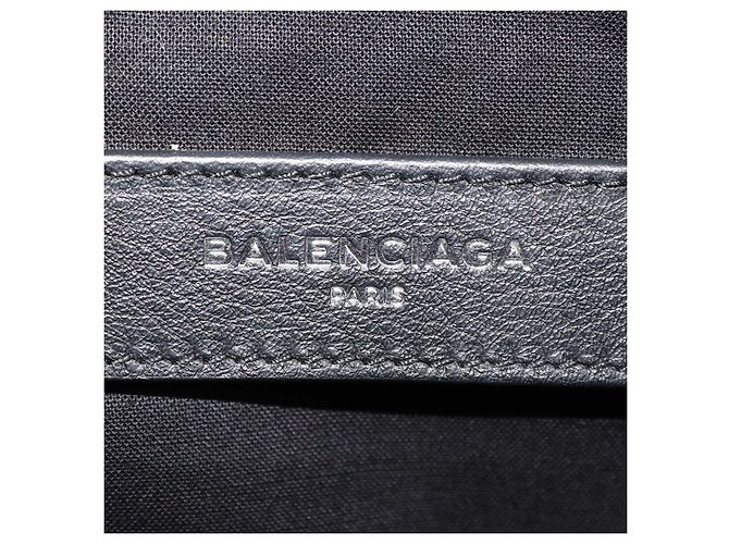 Pouch con zip Balenciaga in pelle nera con graffiti Nero - vista 5