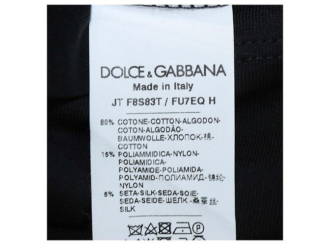 Bralette Dolce & Gabbana de mezcla de algodón negro con encaje y camiseta de cuello redondo - vista 6