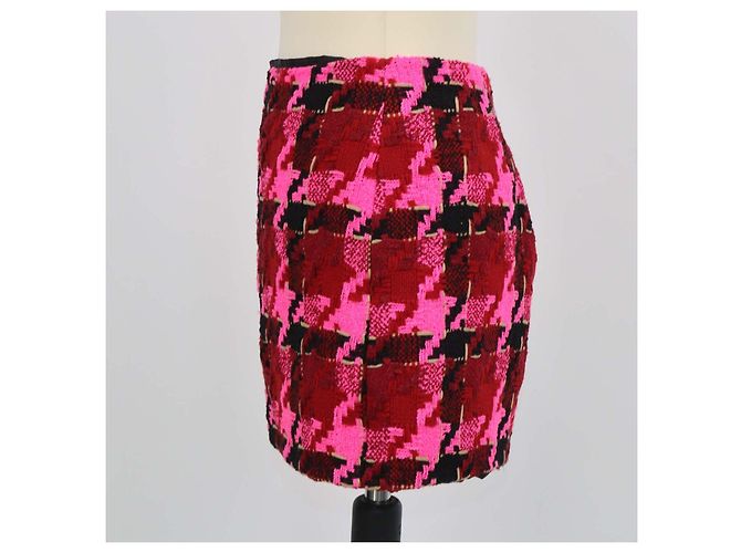 Versace Multicolor Blend Wool Rib Knit Patterned Mini Skirt Multiple colors - view 2