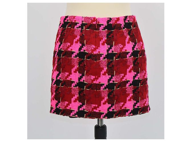Versace Multicolor Blend Wool Rib Knit Patterned Mini Skirt Multiple colors - view 3
