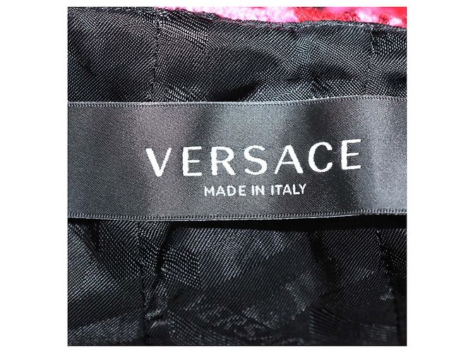 Versace Multicolor Blend Wool Rib Knit Patterned Mini Skirt Multiple colors - view 5