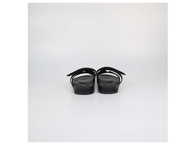 Hermès Sandali Chypre in pelle nera Hermes Nero - vista 5