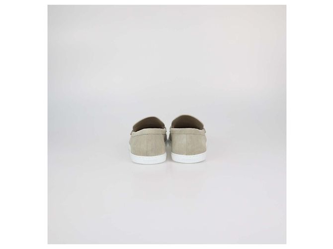 Hermès Mocassini Ignacio in camoscio Beige Esquisse Hermes Grigio - vista 5