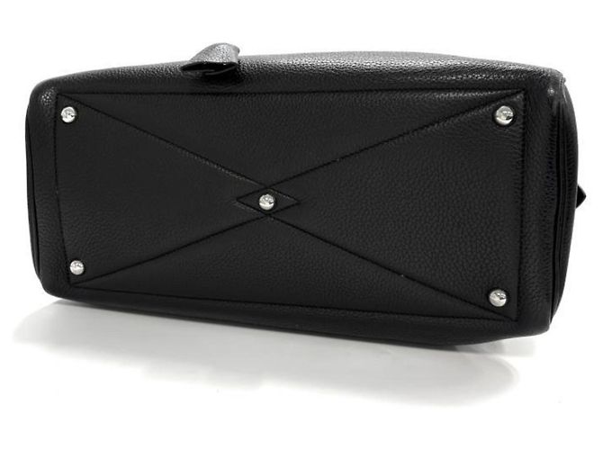 Hermès Borsa Hermes Taurillon Clemence Victoria 35 Nero - vista 4