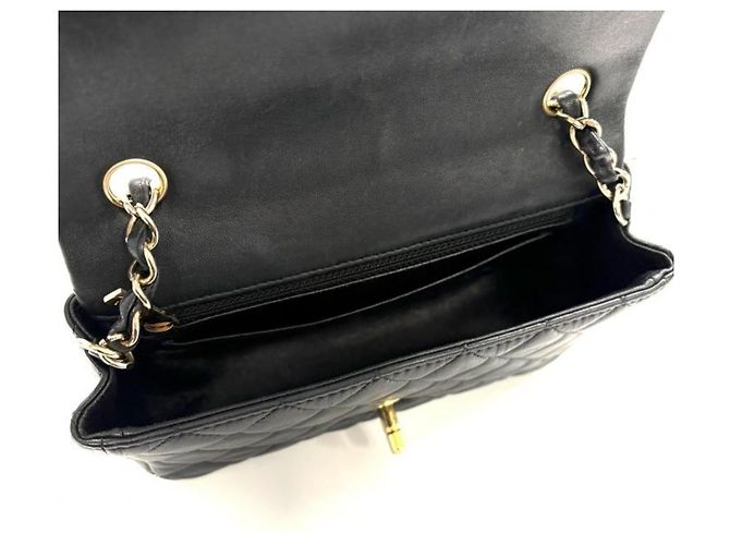 Borsa a tracolla Chanel Lambskin Matelassé 20 con catena Nero - vista 5