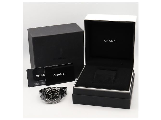 Chanel J12 12-Diamond Black Ceramic Watch - Model H5702 - view 10