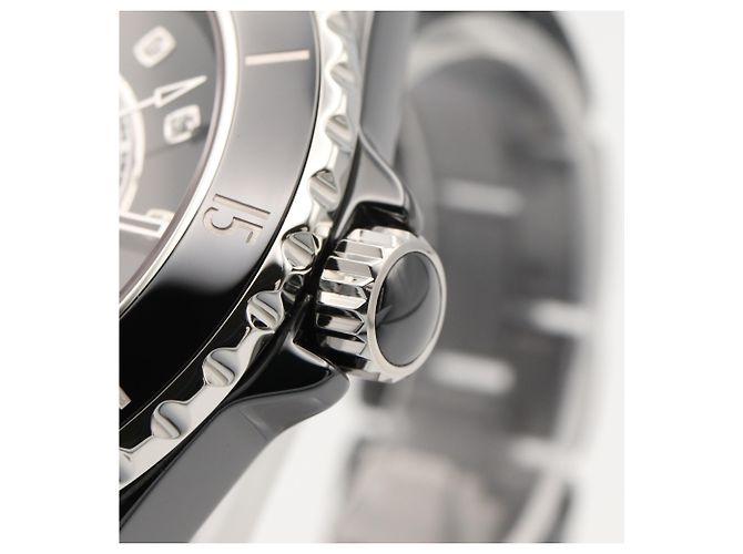 Chanel J12 12-Diamond Black Ceramic Watch - Model H5702 - view 6