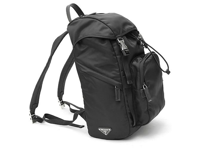 Prada Nylon x Saffiano Leather Backpack Black - view 2