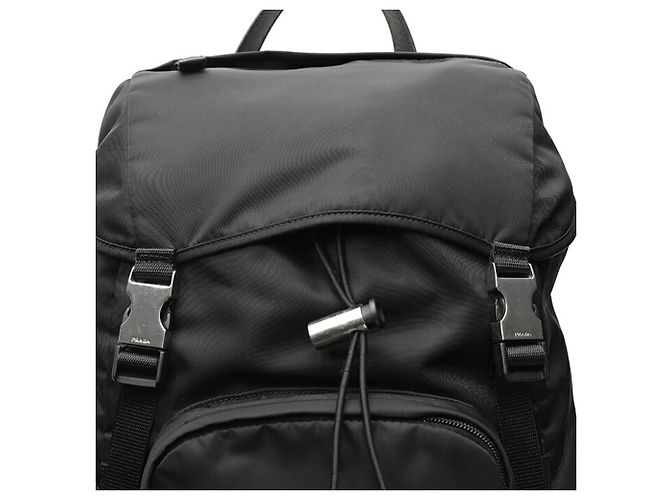 Prada Nylon x Saffiano Leather Backpack Black - view 5