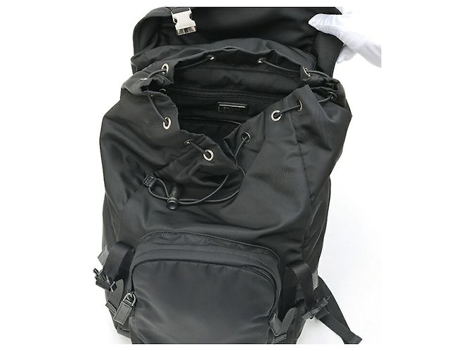 Prada Nylon x Saffiano Leather Backpack Black - view 6
