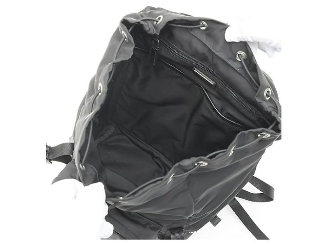Prada Nylon x Saffiano Leather Backpack Black - view 7