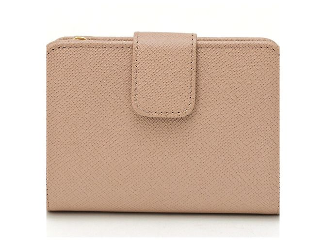 Cartera compacta Prada Saffiano Beige - vista 2
