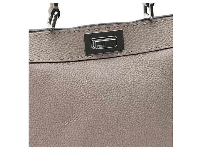 Borsa a spalla piccola Fendi Peekaboo I See You Grigio - vista 6
