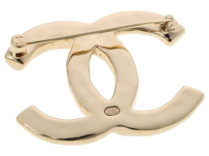 Spilla Chanel Coco Mark in metallo dorato D'oro - vista 3