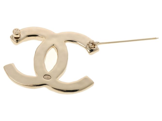 Spilla Chanel Coco Mark in metallo dorato D'oro - vista 4