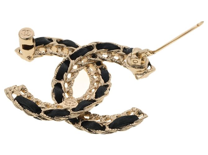 Chanel Coco Mark Brosche B22S Schwarz Golden - Ansicht 3