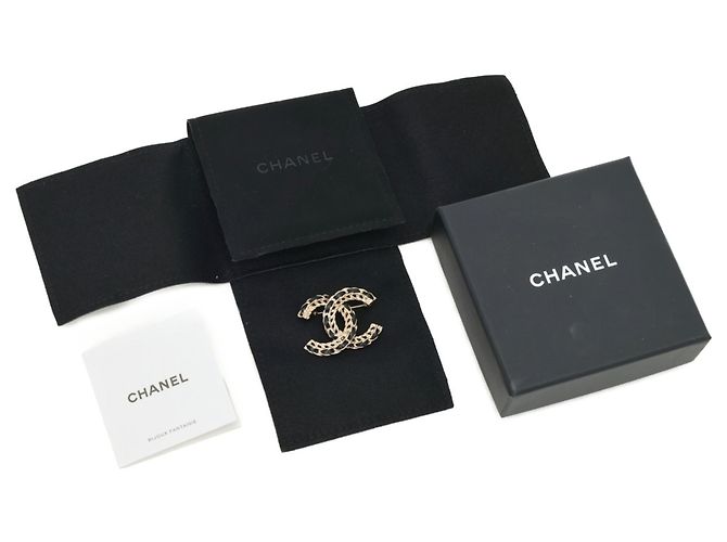 Chanel Coco Mark Brosche B22S Schwarz Golden - Ansicht 4