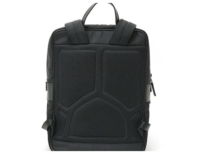 Prada Nylon x Saffiano Leather Rucksack Schwarz - Ansicht 3