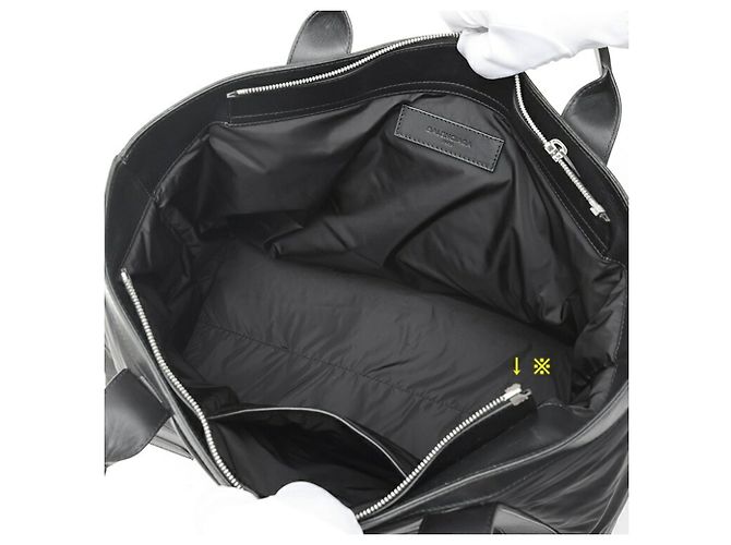 Borsa Cabas M Balenciaga Navy Nero - vista 5