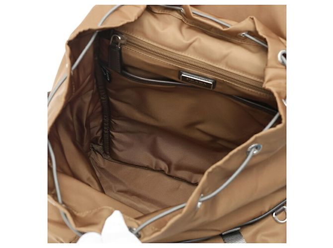 Prada Re-Nylon x Leather Rucksack Braun - Ansicht 6