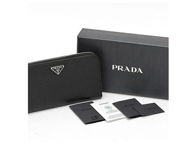 Prada Bi-Fold Long Wallet Schwarz - Ansicht 8