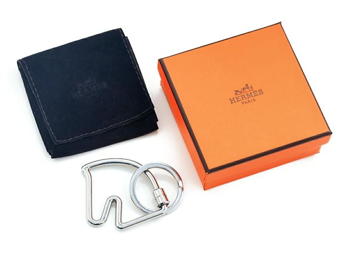 Hermès Portachiavi Hermes Cheval Argento - vista 5