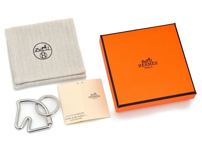 Hermès Portachiavi Hermes Cheval Argento - vista 4