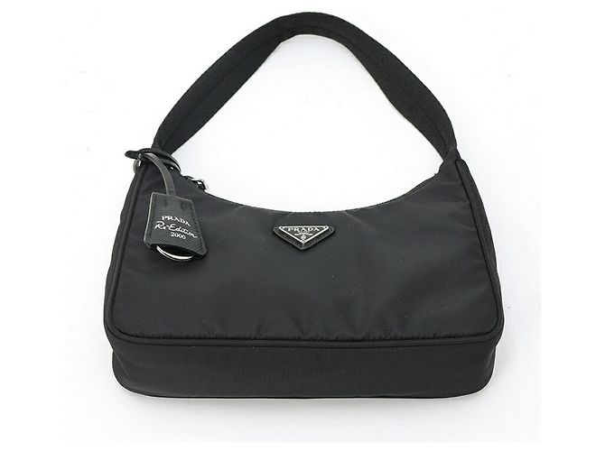 Borsa Mini Prada Re-Edition 2000 in Re-Nylon Nero - vista 4
