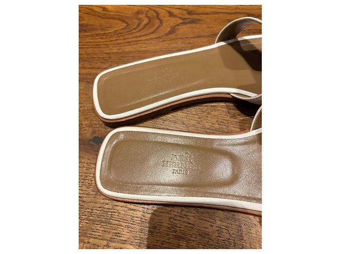 Hermès Oran 39,5 Bianco - vista 4