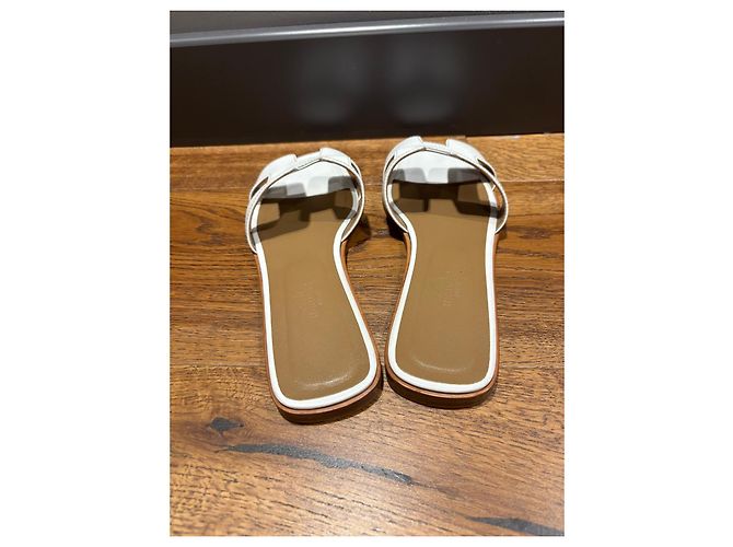 Hermès Oran 39,5 Bianco - vista 8