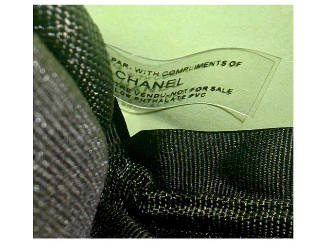 Chanel Handtasche aus gestepptem Leder und Mesh mit passendem Beutel Schwarz - Ansicht 10