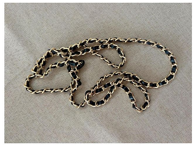 Chanel Handtasche aus gestepptem Leder und Mesh mit passendem Beutel Schwarz - Ansicht 4