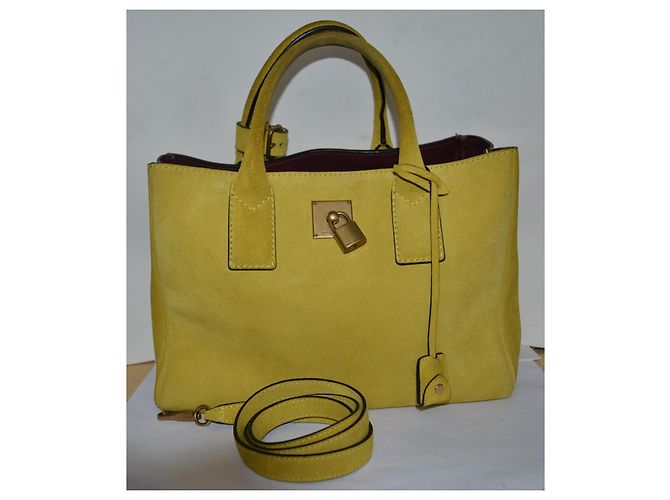Borsa a mano Marc Jacobs in camoscio giallo - vista 2