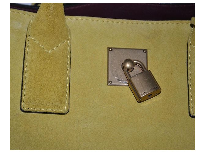 Borsa a mano Marc Jacobs in camoscio giallo - vista 3