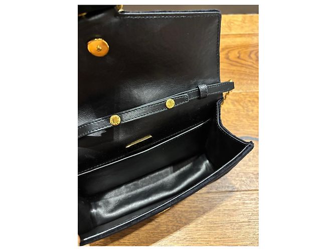 Borsa a tracolla Prada Cahier in velluto con catena Nero Verde - vista 13