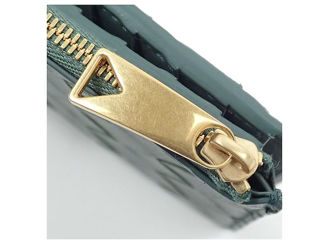 Cartera bi-fold de piel verde Bottega Veneta - vista 6