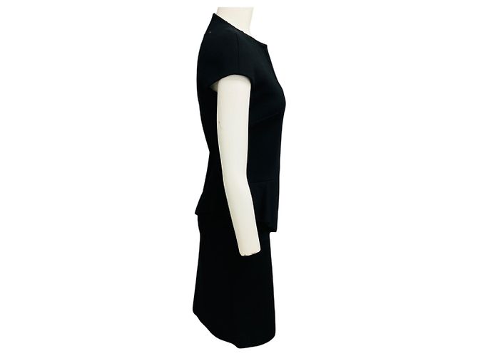 Abito bodycon aderente in maglia elasticizzata Givenchy nero con dettaglio zip - vista 2