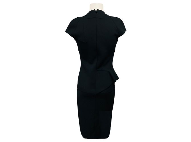 Abito bodycon aderente in maglia elasticizzata Givenchy nero con dettaglio zip - vista 3