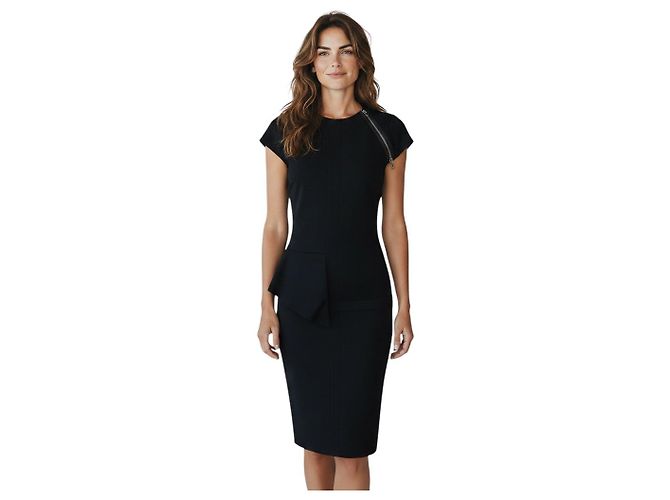 Abito bodycon aderente in maglia elasticizzata Givenchy nero con dettaglio zip - vista 5