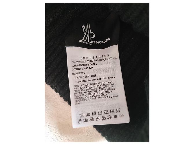 Berretto Moncler Grenoble in lana nera Nero - vista 4