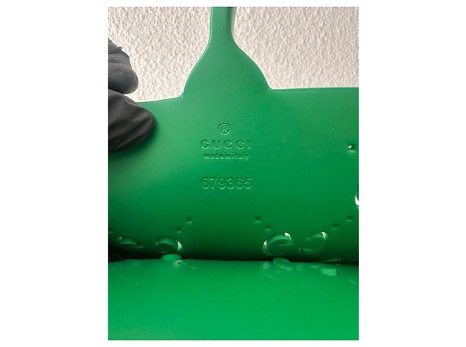 Gucci Children’s GG Rubber Tote Bag – Vert Verde - vista 2
