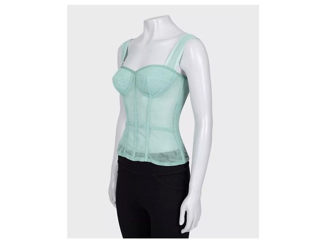 Top Corsé de Malla Verde Dolce & Gabbana - IT 42 / M De segunda mano - vista 2