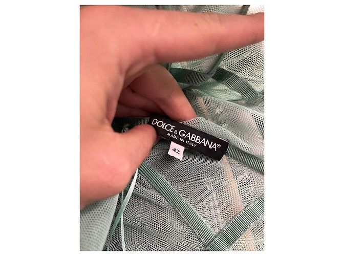 Top Corsé de Malla Verde Dolce & Gabbana - IT 42 / M De segunda mano - vista 5