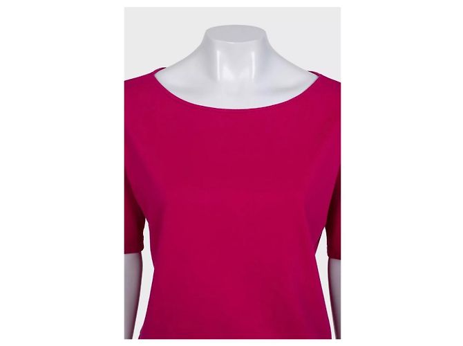 Vestido de algodón rosa con cordón Hermès Sz.40 de segunda mano - vista 4