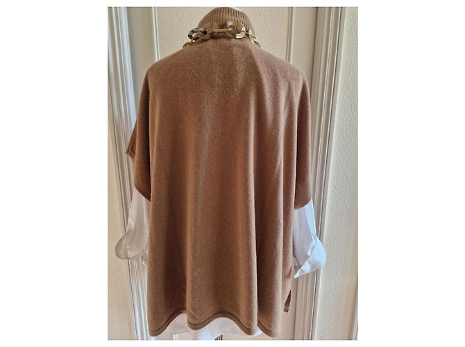 Weekend Max Mara Poncho de Cachemira Castaño Beige - vista 3