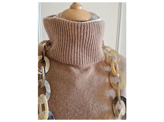 Weekend Max Mara Poncho de Cachemira Castaño Beige - vista 4