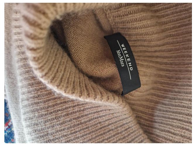 Weekend Max Mara Poncho de Cachemira Castaño Beige - vista 6